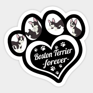 Boston Terrier forever dog lover Sticker